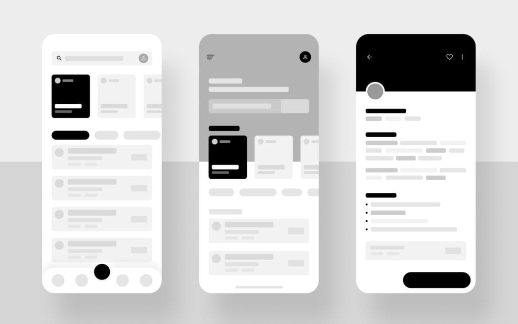 building an app wireframe