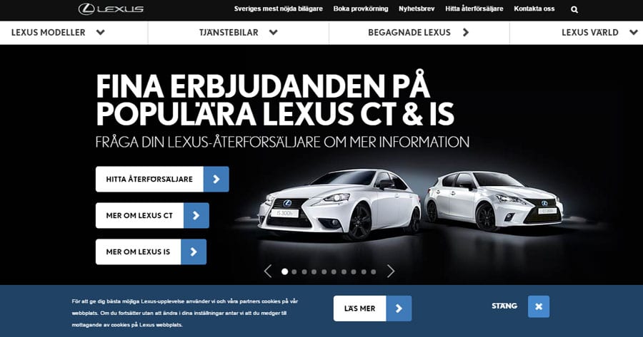 Lexus homepage
