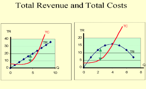 Total revenue and Total Costs